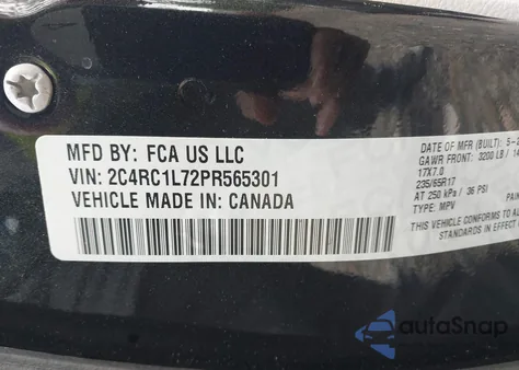 2023 Chrysler Pacifica Hybrid Touring L z USA, uszkodzony, nr VIN 2C4RC1L72PR565301